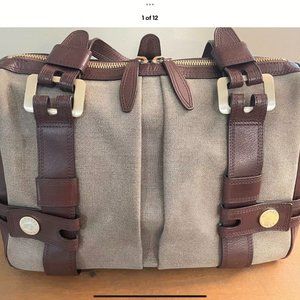 Michael Kors Large Canvas and Leather Harness Grab Handbag